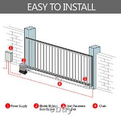 Automatic Opening Kit Sliding Gate Opener Driveway Safety Security 1800LB Door