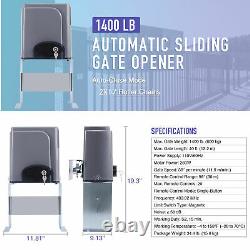 Automatic Sliding Slide Gate Opener Hardware Driveway 1400LBS Door Operator Kit