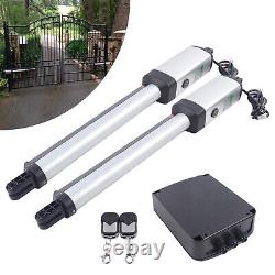 Automatic Swing Gate Opener Kit Dual Arm Up to 700 lbs Remote Control DC Motor
