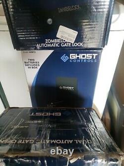 Brand new ghost controls dual automatic gate opener kit TDS2 + gate lock battery