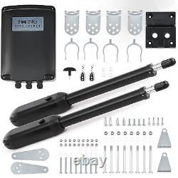 CO-Z Automatic Dual Swing Gate Opener Kit w Remotes for 1100lb 20ft Double Doors
