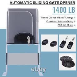 CO-Z Automatic Sliding Gate Opener Kit with 280W Motor for 1400lb 40ft Home Gate