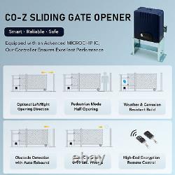 CO-Z Sliding Gate Opener Kit Electric Gate Opener for 1400lb 40ft Gate IP44