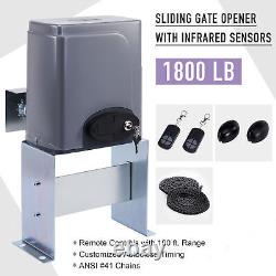 CO-Z Sliding Gate Opener Kit Electric Gate Opener for 1800lb Gates w IR Sensors