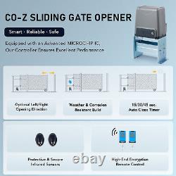 CO-Z Sliding Gate Opener Kit Electric Gate Opening System for 3300lb Home Gates