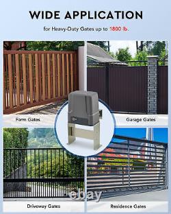 CO-Z Sliding Gate Opener Kit w Solar Panel for 1800lb 40ft Home Driveway Gates