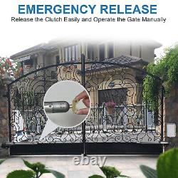 DCHOUSE Automatic Gate Opener Dual Swing Gate Opener 880lbs Kit With20W Solarpanel