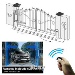 DCHOUSE Automatic Solar Dual Swing Gate Opener Kit 600KG/1400lbs With Keypad