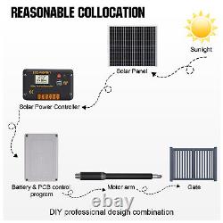 DC 40W Solar Gate Opener Automatic Single Arm Swing Gate Opener Kit Up to 330lb