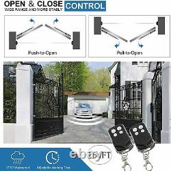 DC HOUSE Solar Automatic Gate Opener Kit Heavy Duty Dual Swing Up to 16.4 Feet