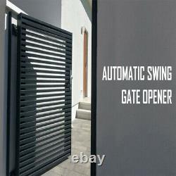 DC Single Solar Auto Gate Opener Kit 600KG Swing Gates With Waterproof Keypad