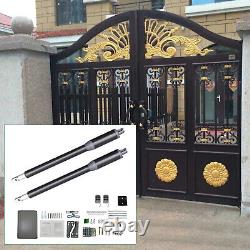 Electric Automatic Dual Arm Swing Gate Opener Kit Up to 650lbs Remote Control