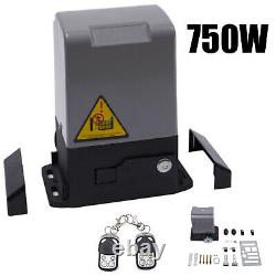 Electric Sliding Gate Opener Automatic AC Motor Kit 750W 3968lbs with 2 Remote