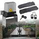 Electric Sliding Gate Opener Automatic Motor Remote Kit Heavy Duty Chain 3300lbs