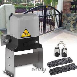 Heavy Duty Chain 3300LBS Sliding Electric Gate Opener Automatic Motor Remote Kit