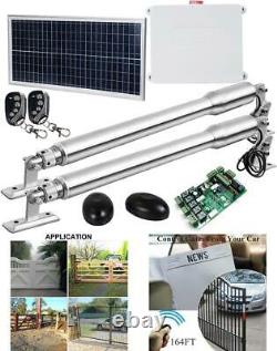 Heavy-Duty For Dual Swing Automatic Solar Gate Opener Kit With Waterproof Keypad