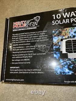 Mighty Mule FM123 10 Watt Solar Panel Kit For Electric Gate Opener Brand New