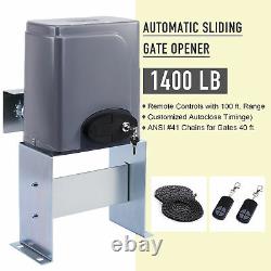 New Automatic Opening Kit Sliding Gate Opener Driveway Security 1400 lbs Door