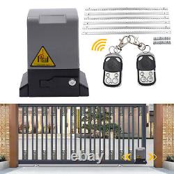 SALE 2700LBS Automatic Sliding Gate Opener Rack Driven with 2 Remotes&Complete Kit
