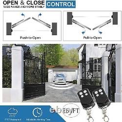 SOLAR AUTOMATIC GATE OPENER DUAL SWING GATE OPENER KIT UP TO 880LB With BATTERY
