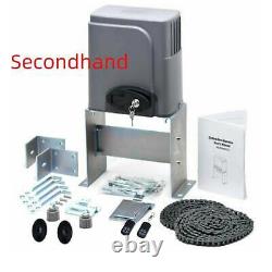 Secondhand Automatic Sliding Gate Opener Kit w Sensor Chain Driveway 1400lbs