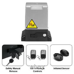 Sliding Electric Gate Opener 1800lb Automatic Motor Remote Kit Heavy Duty Chain