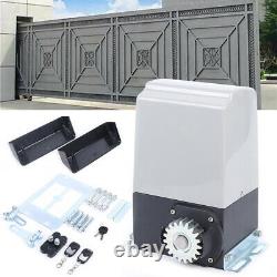 Sliding Electric Gate Opener 2200lb Automatic Motor Remote Kit Heavy Duty IP44