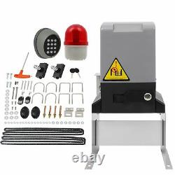 Sliding Gate Opener 3300 lbs Automatic Operator Kit w Alarm system Remote