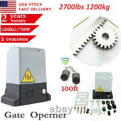 Sliding Gate Opener Electric Operator2700lbs 1200kg Automatic Motor Remote Kit