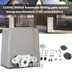 Sliding Gate Opener Kit 150W DC Motor Solar Compatible 1100lb/500kg IDU