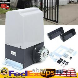 Sliding Gate Opener Kit 2200lb Electric Operator Automatic Roller Remote Control