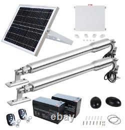 Solar Dual Electric Garage Gate Opener 600KG Swing Door Kit With50M Remote Control