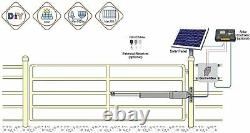 Solar Gate Openers Single Gate with Remote Complete Kit, 24V Battery Solar Panel